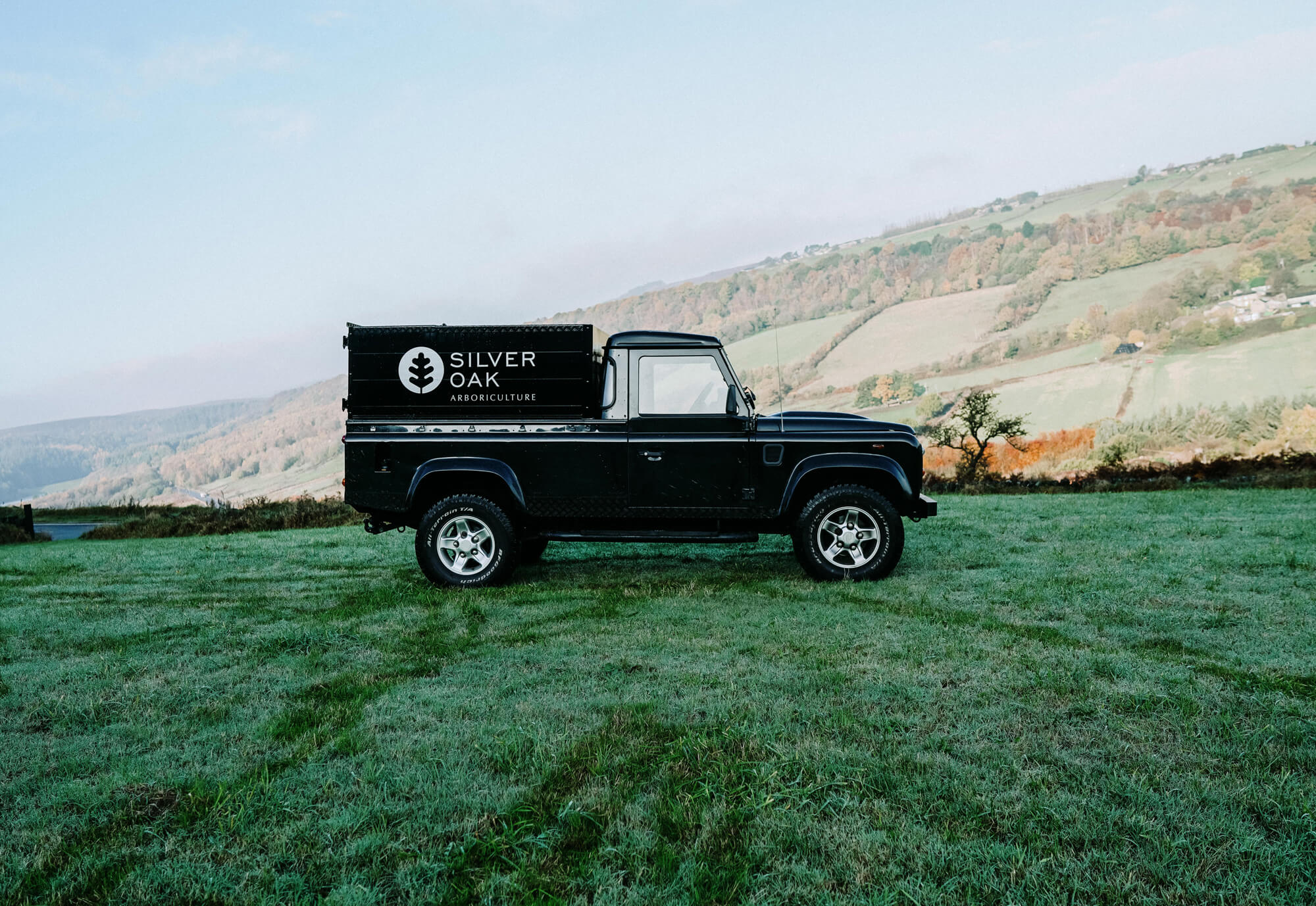 A photo of the Silver Oak Land Rover with views over Rivelin